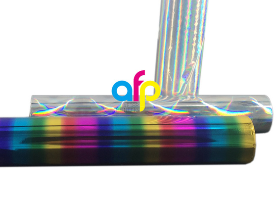 Foglio per l'impressione a caldo caldo dell'arcobaleno d'argento con il modello laser/olografico