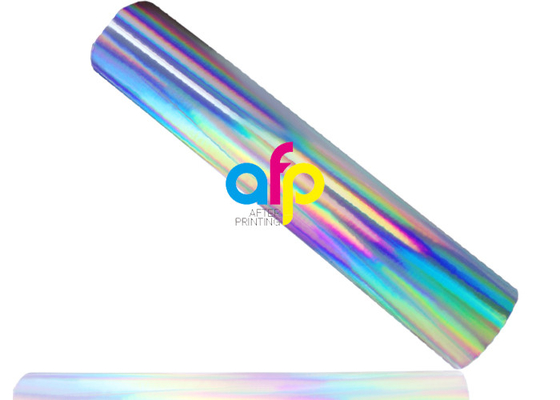 Foglio per l'impressione a caldo caldo dell'arcobaleno d'argento con il modello laser/olografico