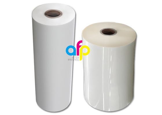 Film di laminazione dell'animale domestico lucido, rotolo bianco del laminato del termale della doppia corona laterale BOPP